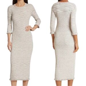 Veronica Beard Richie Rib Knit Space Dyed Midi Dress Sz XS